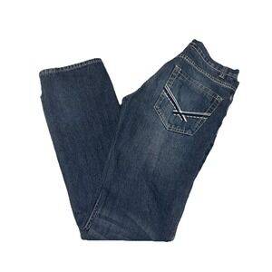 OTB One Tough Brand Slim Straight Denim Blue Jeans Men's Size 32X34 Distressed